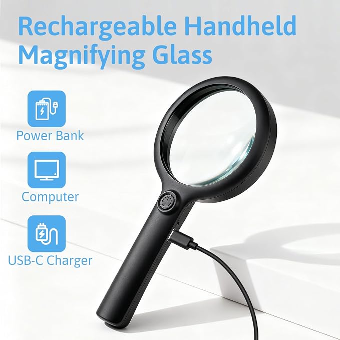 2000mAh Rechargeable Magnifying Glass - Image 5