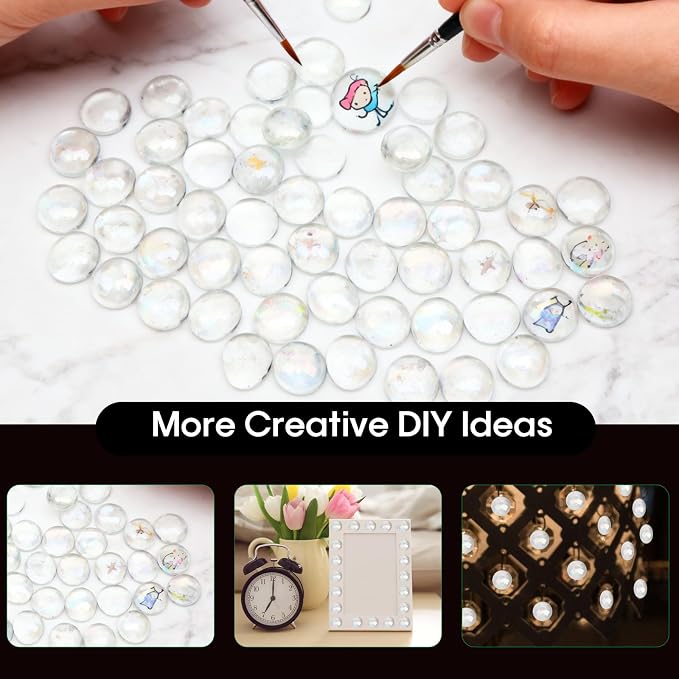 10 lb Clear Glass Beads for Vases, Glass Pebbles - Image 3