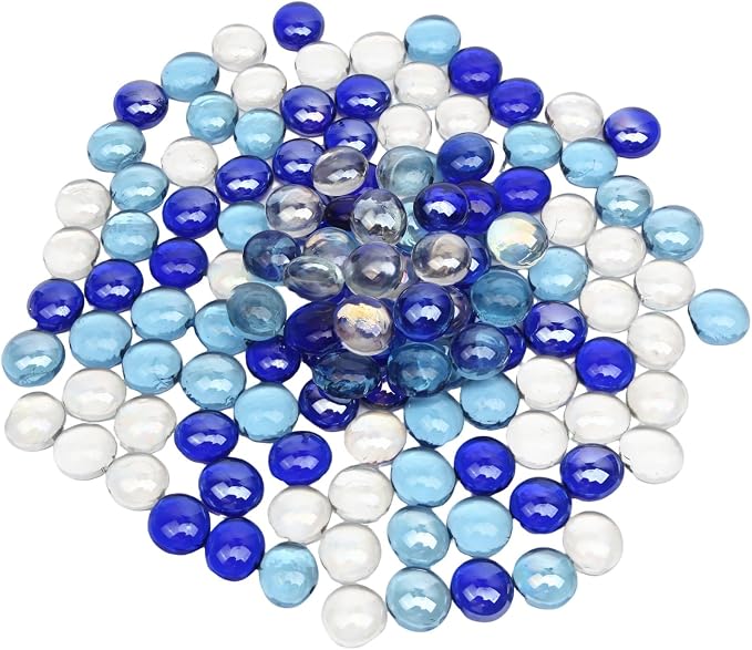 10lb Flat Glass Marbles by Unknown