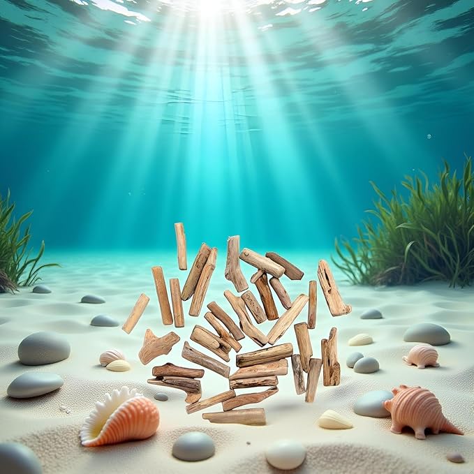 20 Pcs Wood Natural Driftwood Pieces Branch Slices Craft Sticks Beach Decor - Image 8