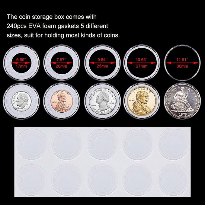 100 Pieces 30mm Coin Capsules Coin Holders - Image 2