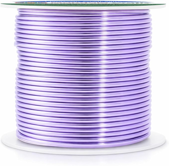 Mandala Crafts 16 Gauge Lavender Anodized Aluminum Craft Wire, 100 FT | Colored - Image 2