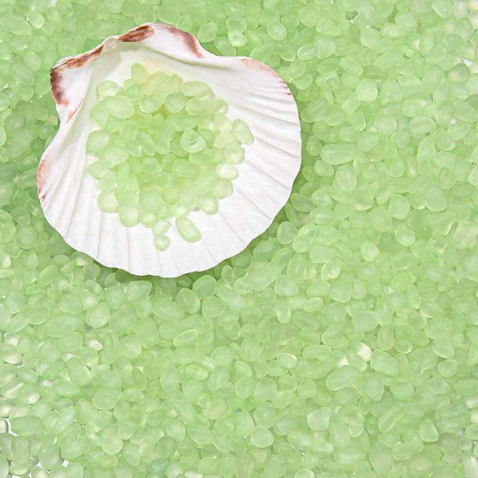 QEQEKAKA Sea Glass Stones for Crafts About 0.5LB Glass Pebbles Gemstones Bulk - Image 5
