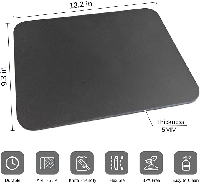 ZVP Thick TPU Cutting Boards for Kitchen, Rubber Flexible Cutting Board Mats - Image 5