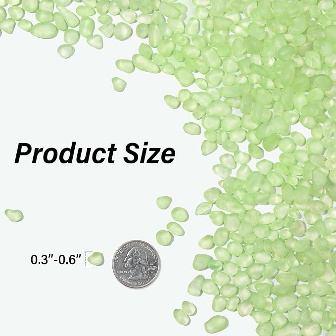 QEQEKAKA Sea Glass Stones for Crafts About 0.5LB Glass Pebbles Gemstones Bulk - Image 4