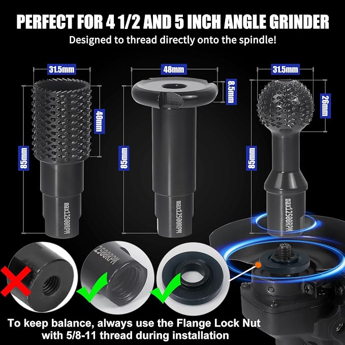 3 PCS Upgraded Wood Grinder Ball Gouge - Image 4