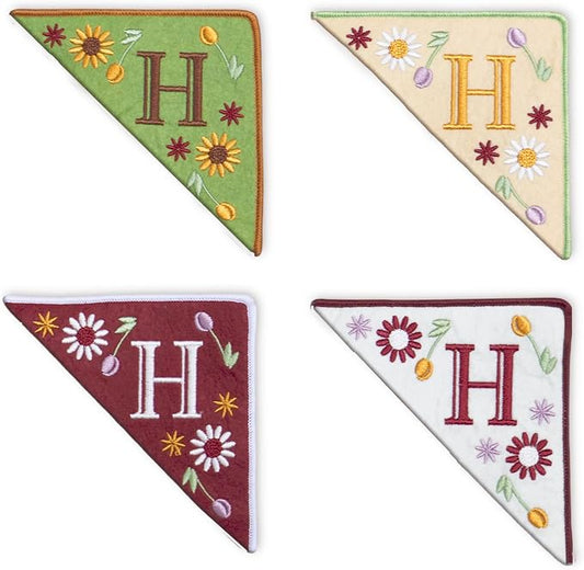 Personalized Embroidered Corner Mark, 4 Pack, Finished Initial Felt Bookmark by Unknown