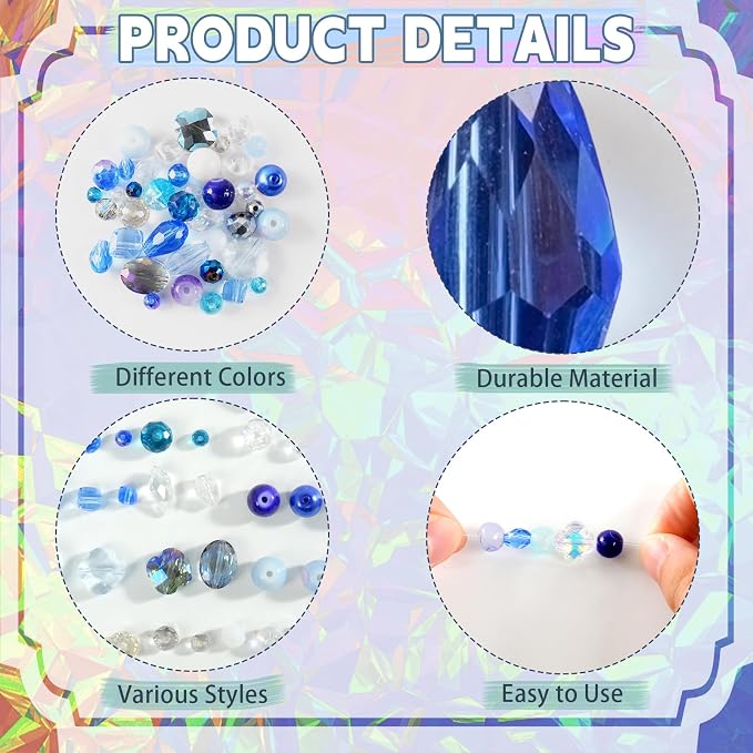 636pcs Glass Beads for Jewelry Making - Image 3