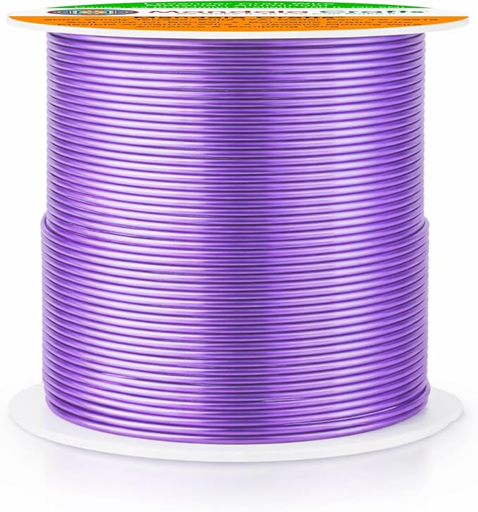 Mandala Crafts 22 Gauge Lavender Anodized Aluminum Craft Wire, 100 FT | Colored - Image 2