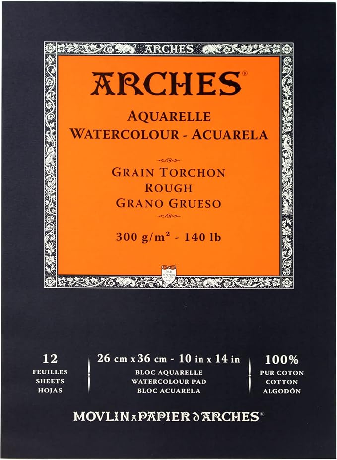 Arches Watercolor Pad 10x14 Inches 140lb/300 Rough by ARCHES