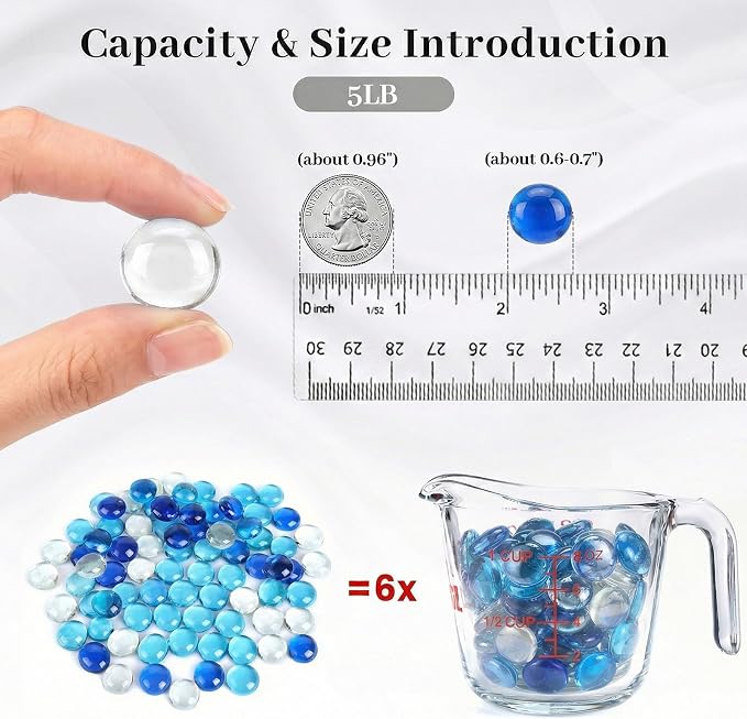 FUTUREPLUSX 5 Lb Flat Glass Marbles - Image 2