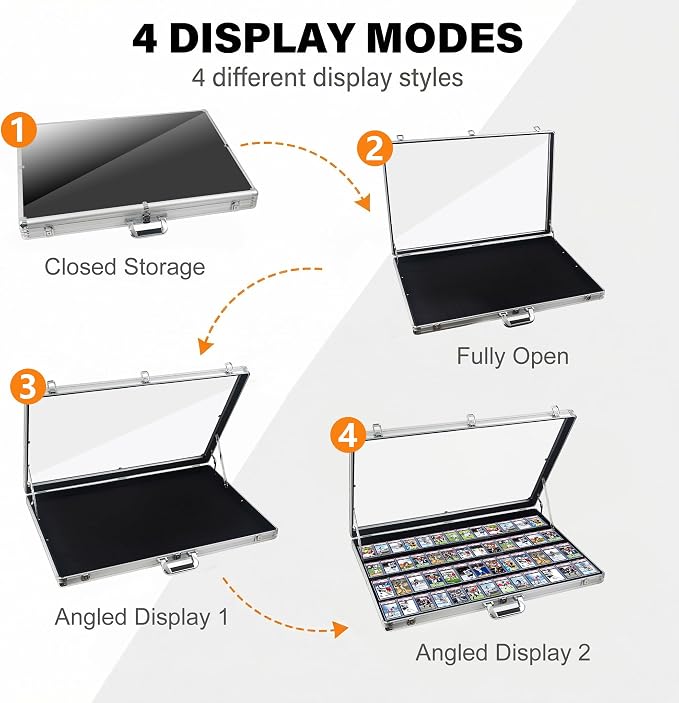 Card Display Case Aluminum Trade Show Display Case Large Portable Trading - Image 2