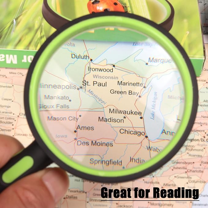 Ocim 2 Pack Magnifying Glass, 75mm 10X Handheld Shatterproof Magnifier Lens - Image 6