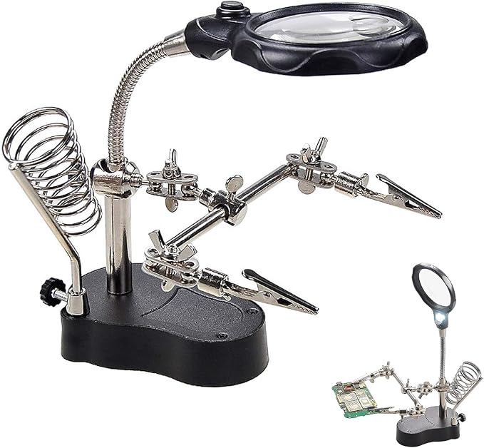 3.5X12X Helping Hands Soldering Station by LXIANGN