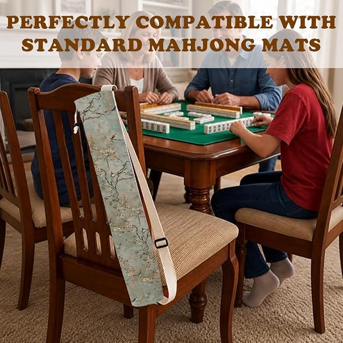 Vintage Chinoiserie Floral Mahjong Mat Bag - Image 5