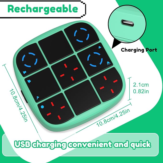 KOQQQ Rechargeable Tic-Tac-Toe Bolt Game, Upgraded 4-in-1 Handheld Puzzle - Image 3
