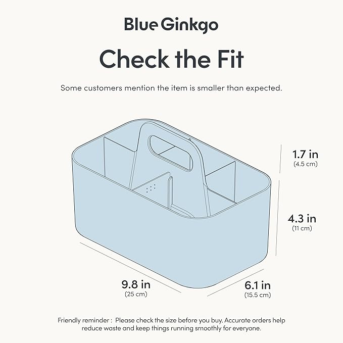 BLUE GINKGO Stackable Organizer Caddy, Made in Korea | Portable. Adjustable. - Image 3