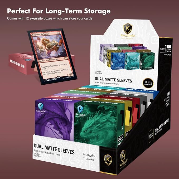 Fury Red Dual Matte Card Sleeves, Katomula Card Sleeves - Image 5
