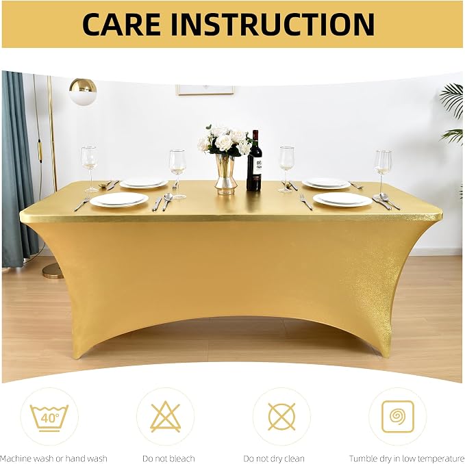 2-Pack 6ft Spandex Table Covers - Image 6
