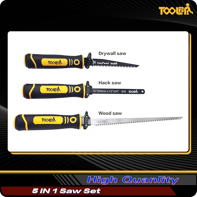 5-In-1 Multi Blades Hand Saw, 6 Inch Double Edges Japanese Pull, DrywallSaw - Image 3