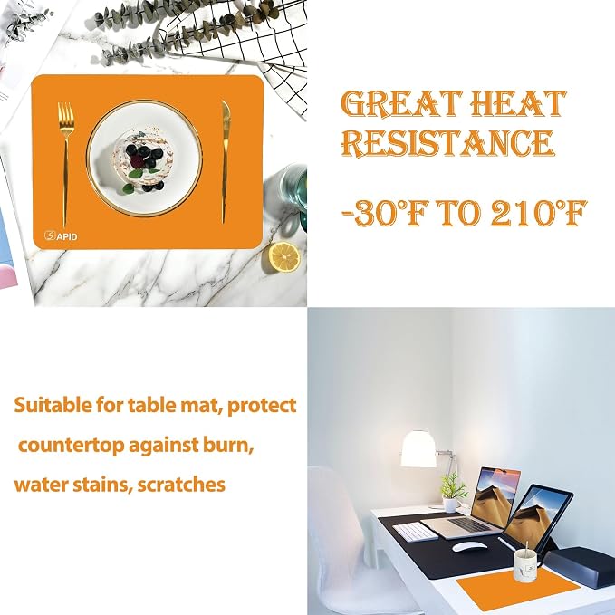 Sapid 2Pcs Thick Silicone Mat for Crafts, Nonstick Silicon Sheet for Epoxy Resin - Image 7