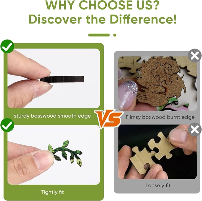 MYS A·U·R Wooden Puzzles for Adults, Nature Leaf Jigsaw Puzzle 200pcs, - Image 4