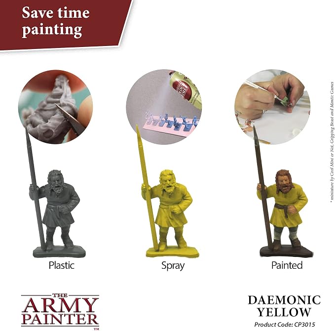 The Army Painter Colour Primer Daemonic Yellow, 400 mL Acrylic Spray Primer - Image 2
