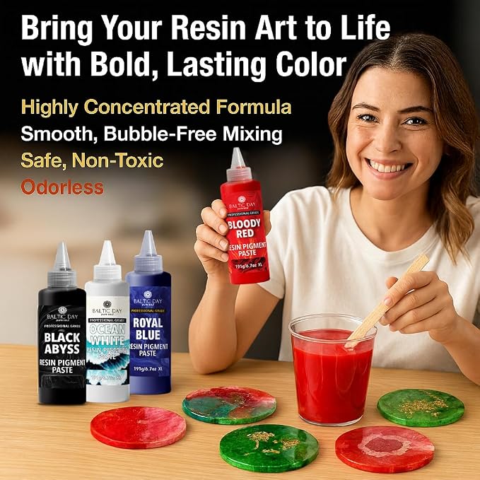 BALTIC DAY – 10 Pigment Paste for Epoxy Resin – Opaque Epoxy Colorant, Liquid - Image 2