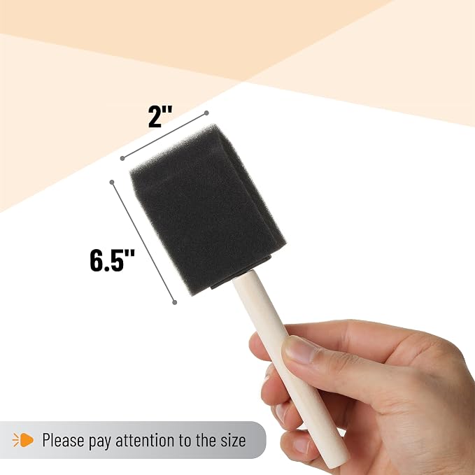 Bates Foam Paint Brushes, 64 Pack - Image 3