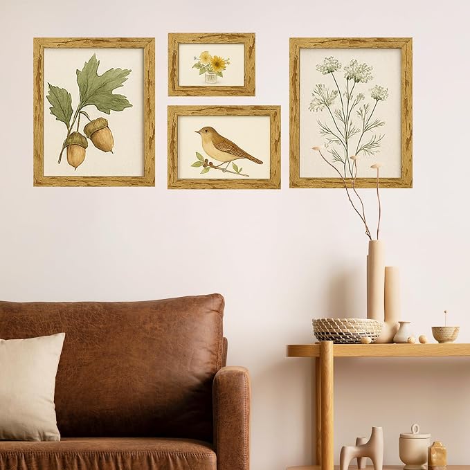 puthiac 4x6 Rustic Farmhouse Picture Frame, Natural Pine, 1 Pack | Distressed - Image 6