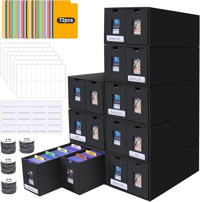 Card Storage Box, 14000+ Trading Card Storage 2700+ Toploader Card Storage Box by HIMOMO