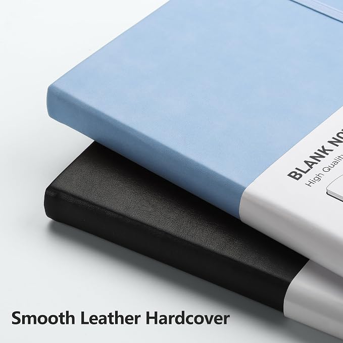 RETTACY Blank Journal Notebook, 192 Pages, A5 Medium Size | Leather Hardcover - Image 4