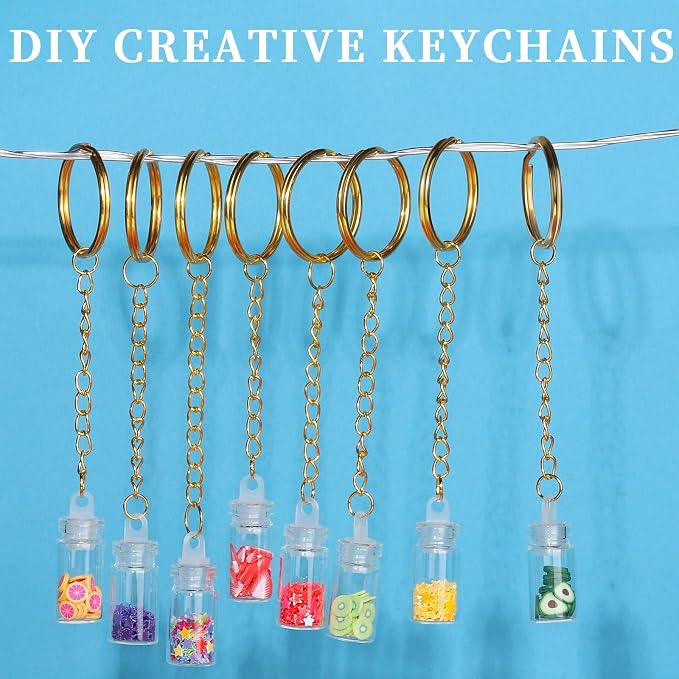 Teenitor 524PCS Key Chain Making Kit, Keychain Making Supplies Keychain Craft - Image 6