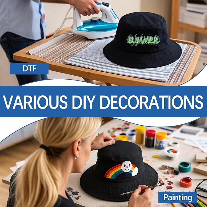 Bucket Hats Bulk Solid Color DIY Blank Hat Bucket Hats - Image 4