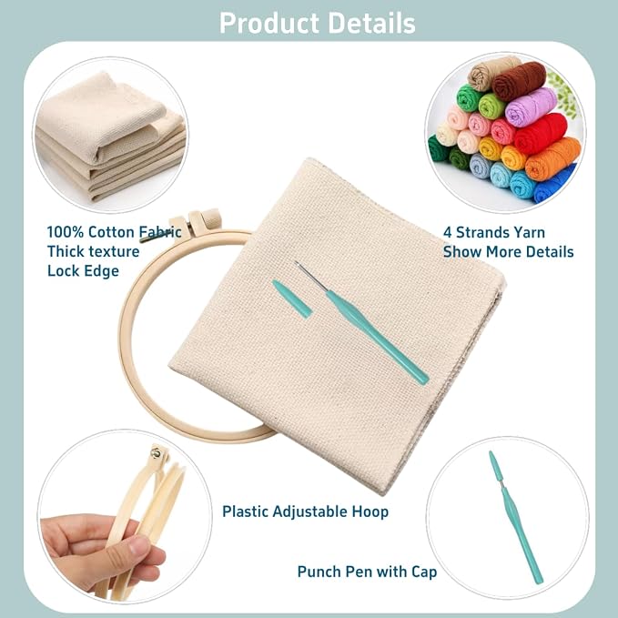 DIY Punch Needle Kits Goose and Flower Garland Easy - Image 3