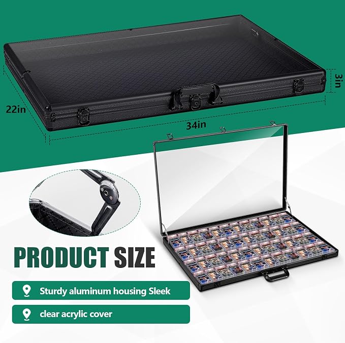 Trade Show Display Case Table Top Portable Aluminum Sports Card Display Case - Image 2