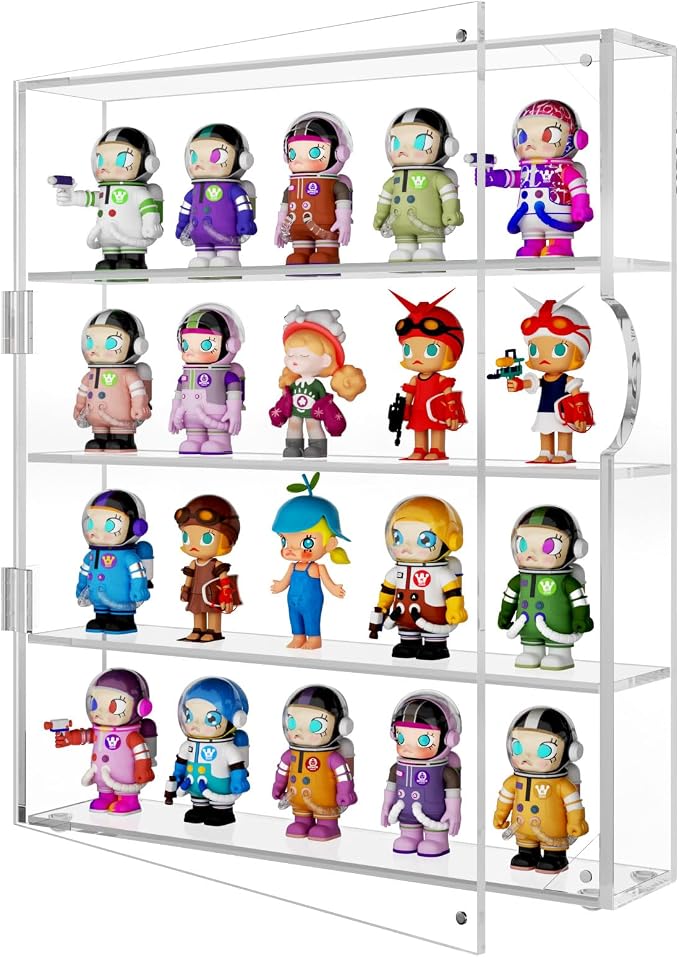 NIUBEE Acrylic Display Case for Figures: Dustproof Clear Mini Funko Case by NIUBEE