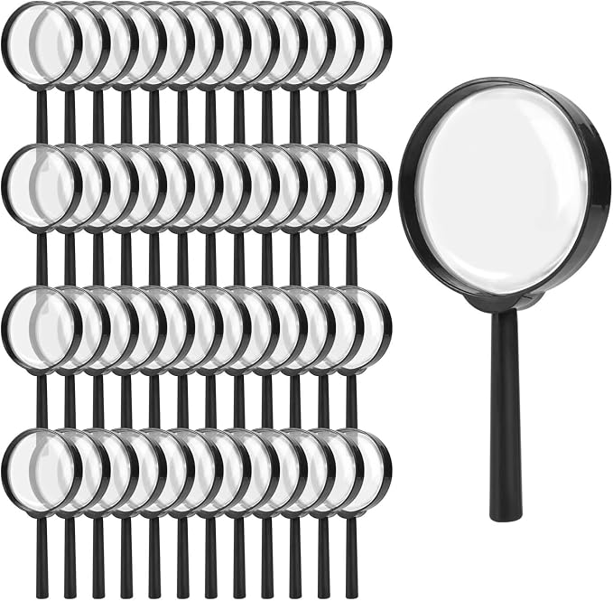 SenseYo 48 PCS Magnifying Glass 5X Mini Kids Magnifying Glass by SenseYo