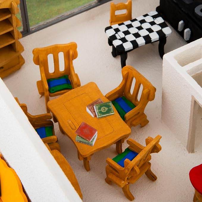 36 Pcs 1:12 Scale Miniatures Dollhouse Books and 1 White Wooden Bookcase | 4 - Image 6