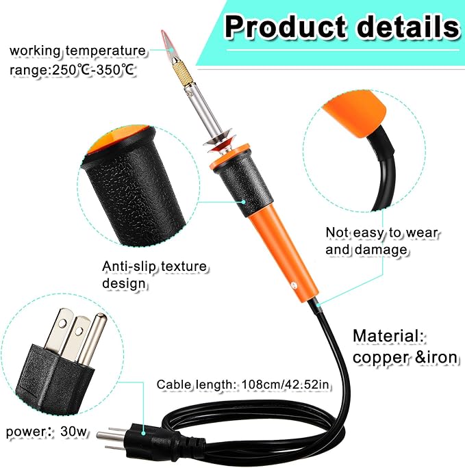 Honoson 19 Pieces Electric Hot Knife Cutter Tool, 14 Blades, 3 Chuck Sleeves - Image 3