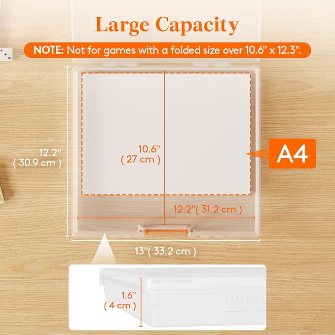 Lifewit 4 Pcs Board Game Storage Boxes, 12.2x10.6'' Paper Container - Image 2