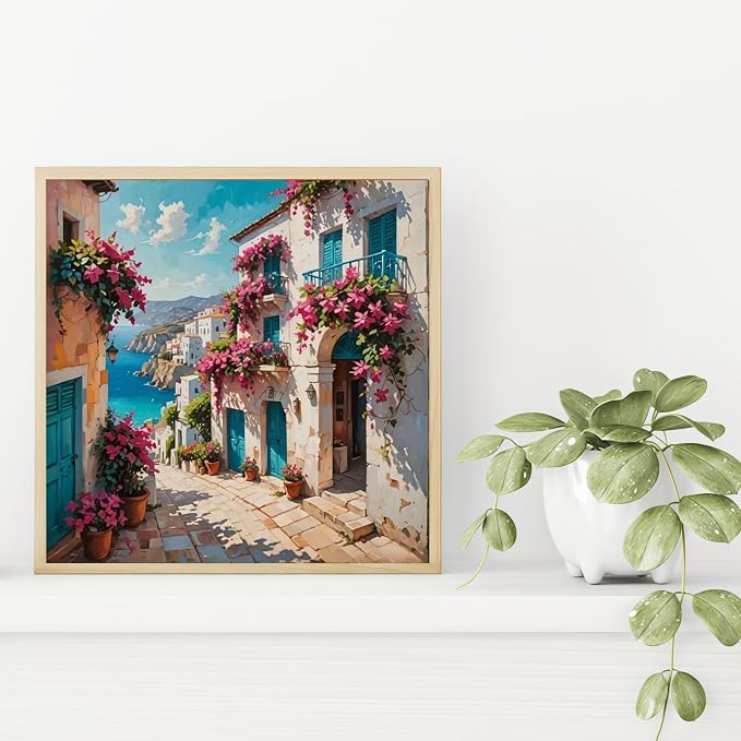 5DDIYART Flowers Scenery Town Paint by Numbers - Image 5