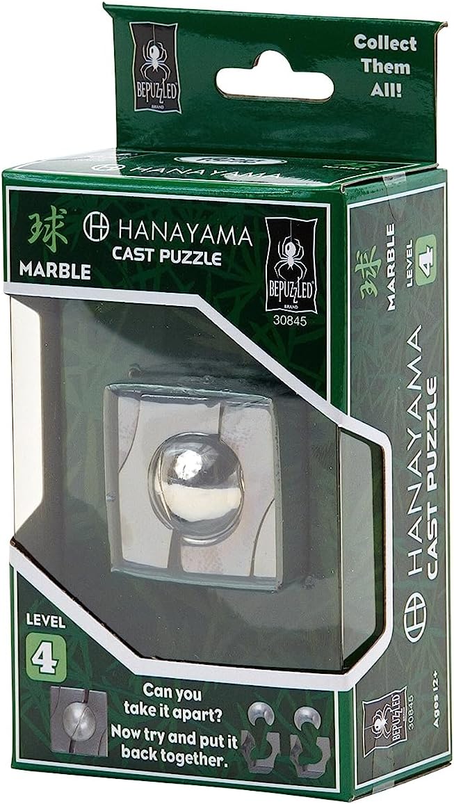 BePuzzled |Marble Hanayama Metal Brainteaser Puzzle Mensa Rated Level 4 - Image 7