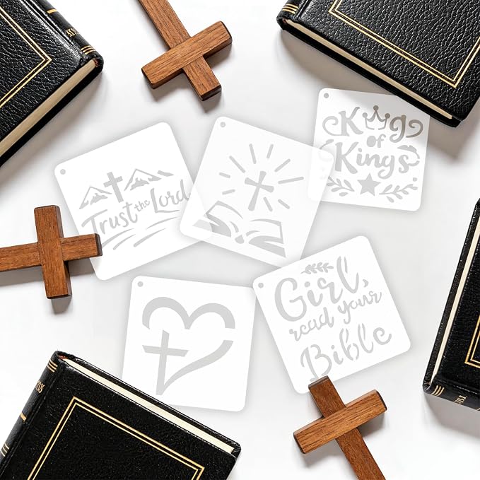72 PCS 3x3 Inch Religion Christian Stencils - Image 3