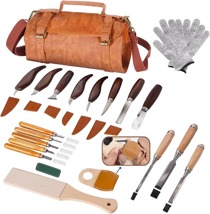Premium Professional Wood Carving Kit by TOMCHY