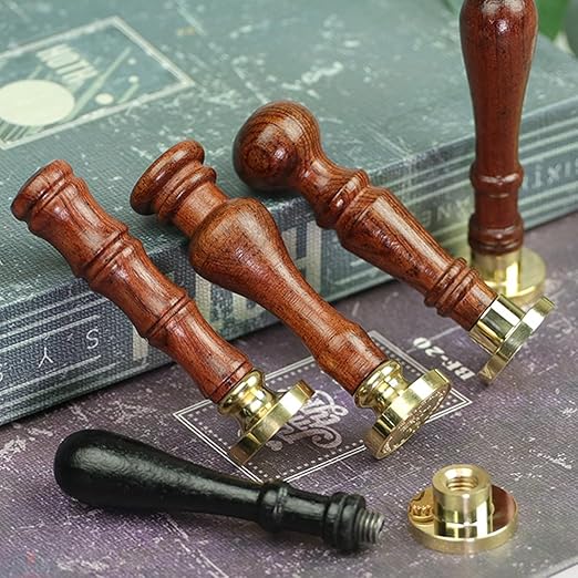 Frame Wax Seal Stamp, 3D Embossed Relief Carving Head and Wood Handle - Image 3