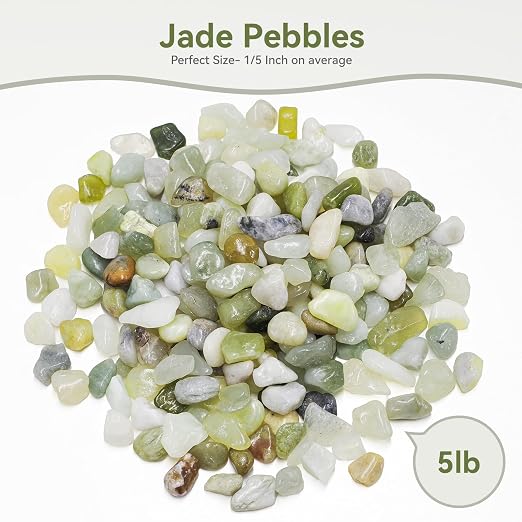 Pulovin 5LB Succulent and Cactus Pebbles, 1/5 Inch Jade Pebbles - Image 2