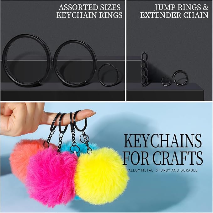 LEOBRO 265PCS Swivel Snap Hooks and Key Rings, Keychain Clips and Key Chain - Image 5