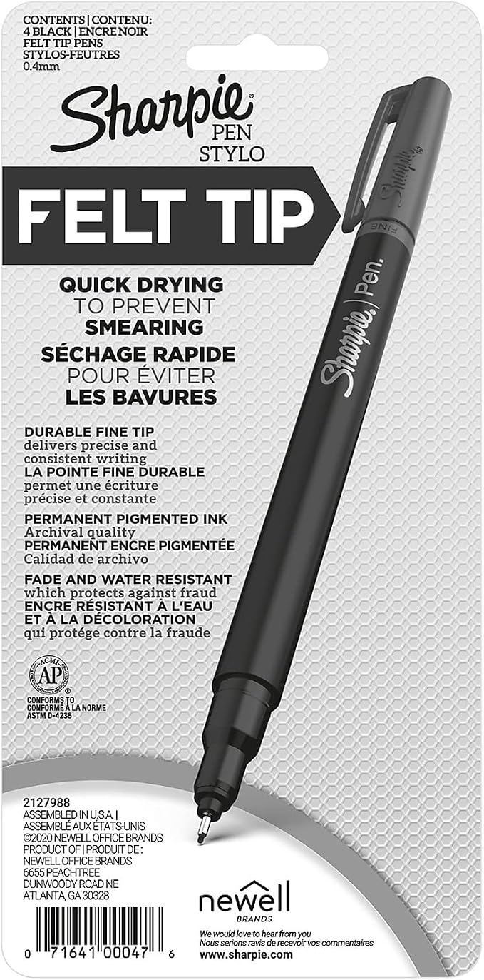 SHARPIE Felt Tip Pens, Fine Point Felt Tip Markers, Journaling Pens, Art Markers - Image 7