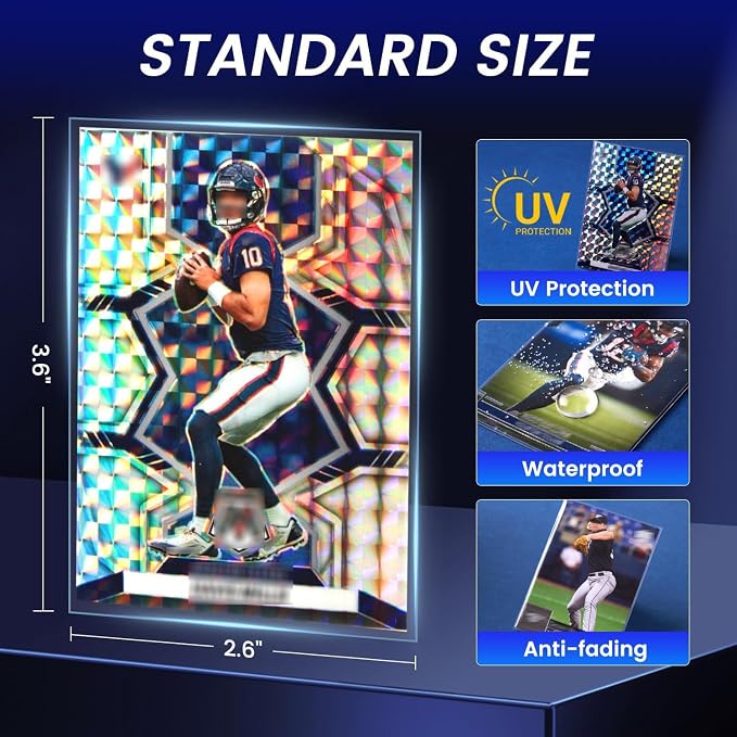 1200ct Clear Card Sleeves for Trading Cards, Baseball Sports Soft Sleeves - Image 2